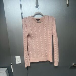 Brooks Brothers Light Pink Cable Knit Sweater